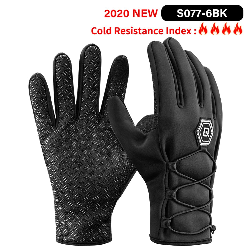Winter Cycling Gloves | Windproof Full-Finger Fleece Gloves