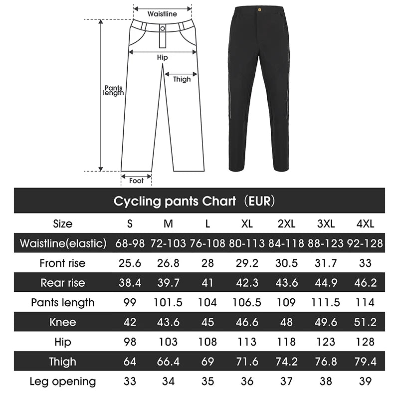WEST BIKING Spring Summer MTB Sports Pants For Men Quick Dry Reflective Striped Jogger Running Pants Outdoor Golf Fishing Hiking