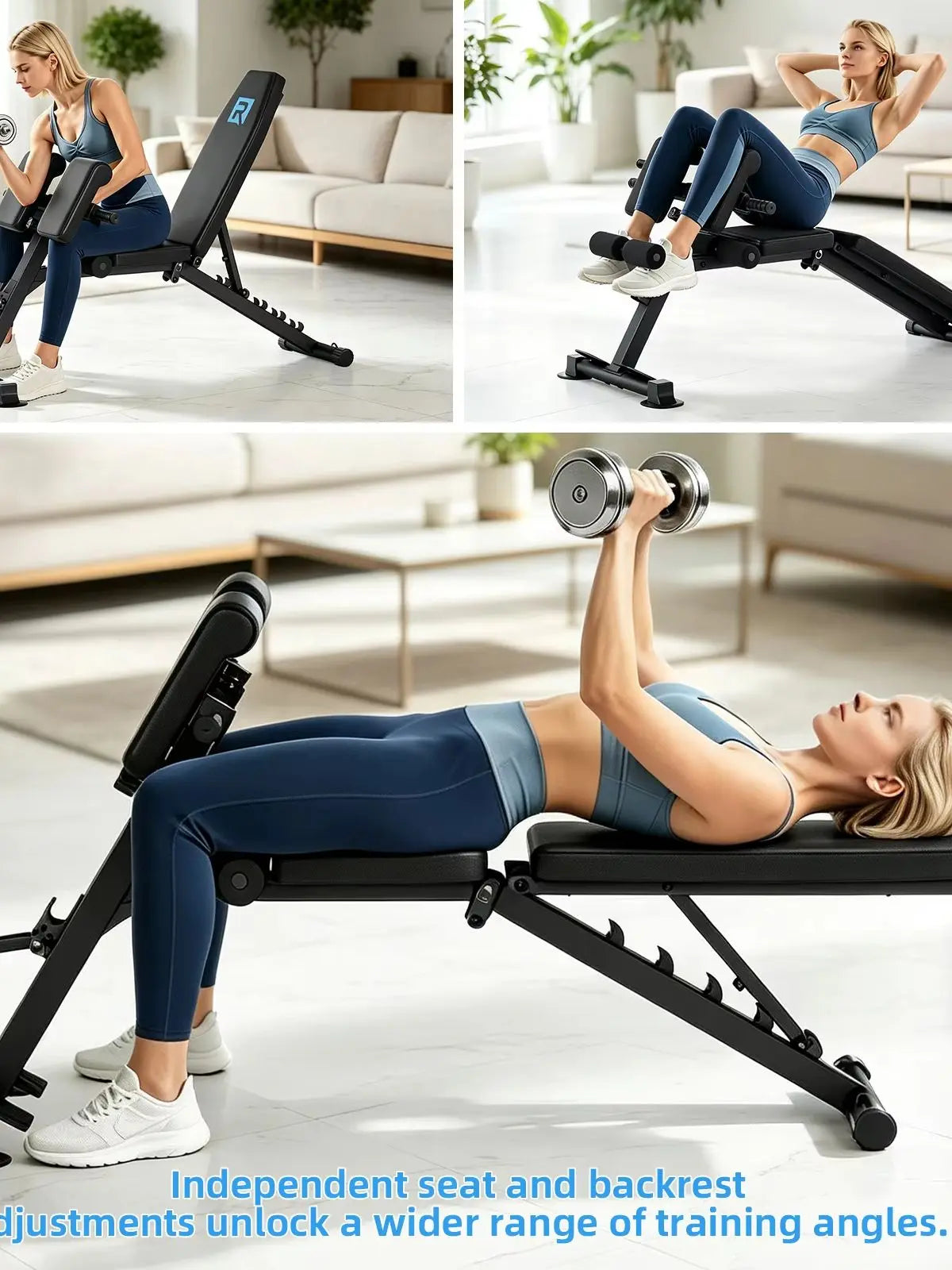 Multifunctional Adjustable Roman Chair with Resistance Bands