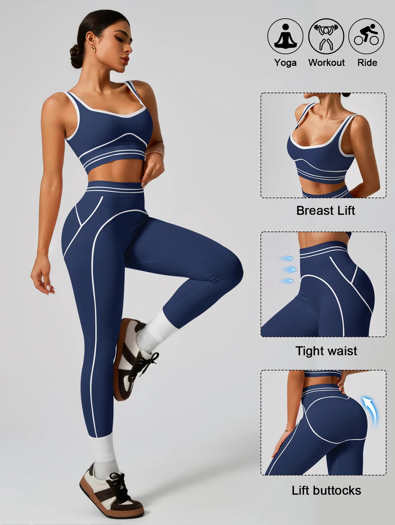 Women's Seamless Yoga Set | High-Waist Leggings & Sports Bra – Wellness-Whirl