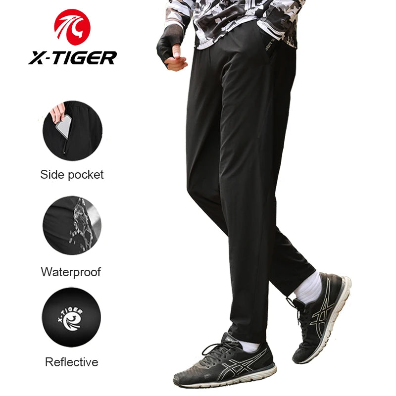 X-TIGER Men's Waterproof Cycling Pants | Quick-Dry Outdoor Sports Trousers