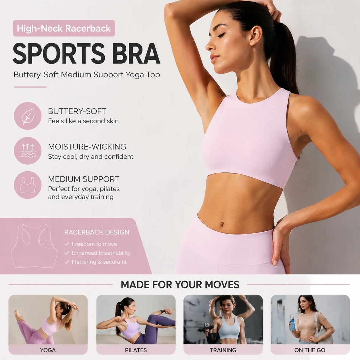 Luxury 2-in-1 Yoga Tank Top with Built-In Bra | Women's Seamless Workout Vest