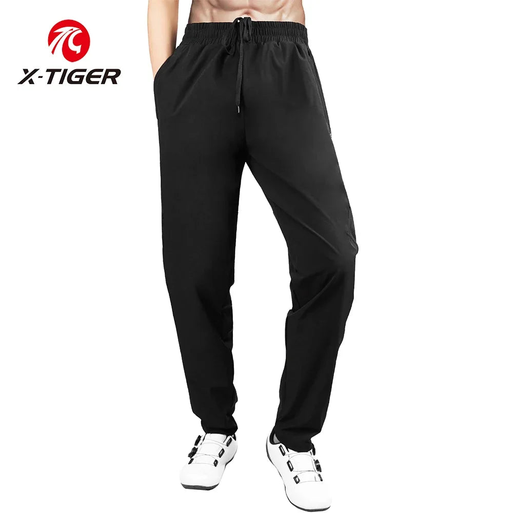 X-TIGER Men's Waterproof Cycling Pants | Quick-Dry Outdoor Sports Trousers