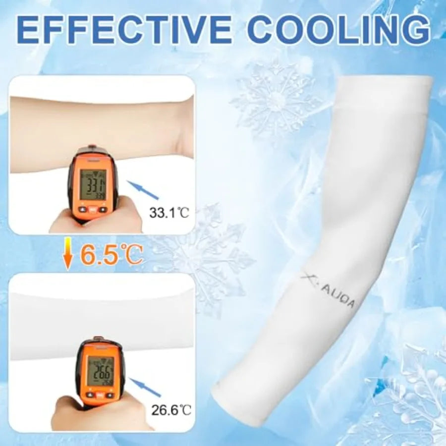 Stretch Arm Sleeves with Thumb Holes | 3-Pair Cycling Set
