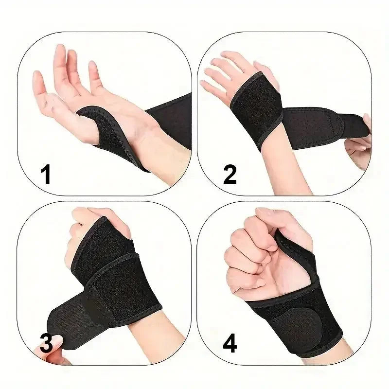 Adjustable Wrist Brace Perfect for Women & Men Support Wrap Strap Hand Carpal Tunnel Brace Fitness Suitable Both Right Left Hand