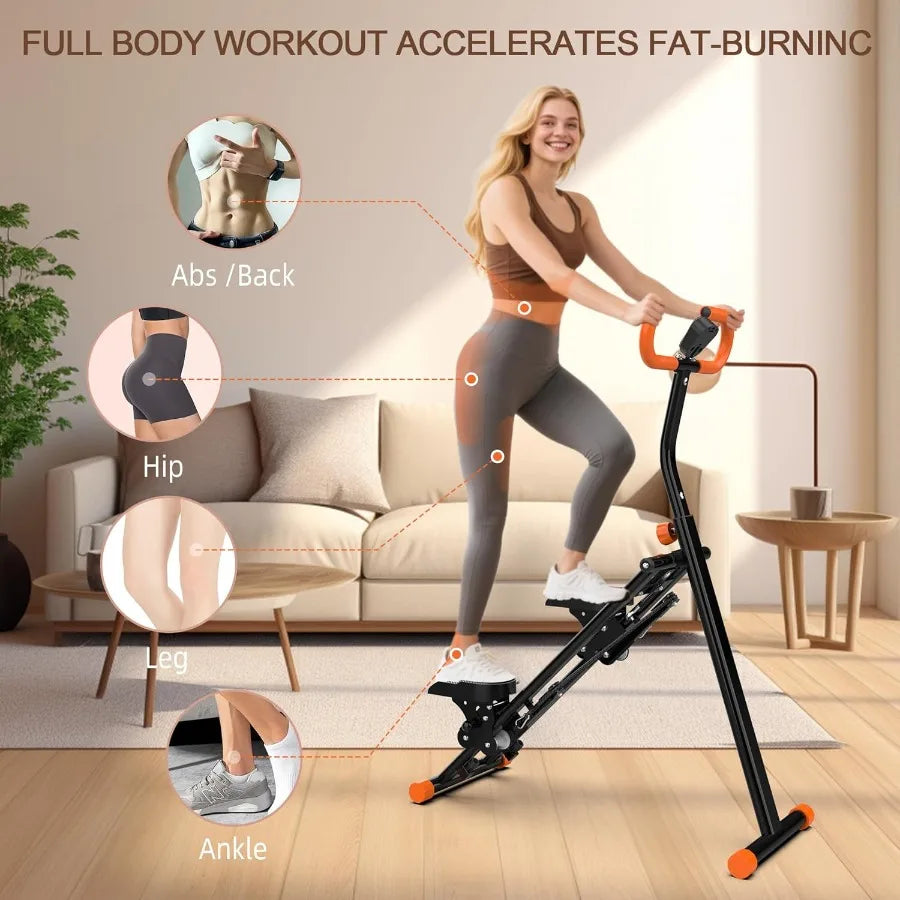 Stair Stepper for Home Folding Vertical Climber Workout Machine for FullBody Exercise Stair Stepper with Stable Frame Adjustabl