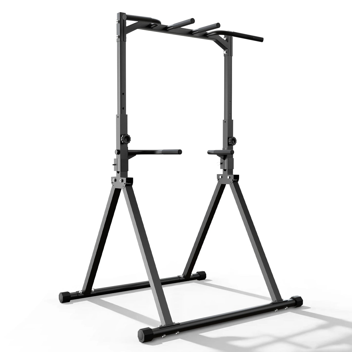 KERDOM Foldable Pull Up Station Power Tower for Home Gym, Height Adjustable Dip Station Power Tower Full Body Strength Training Fitness Equipment, Space Saving, Anti Slip Design, 135kg Weight Capacity, Free-Standing, Muscle W