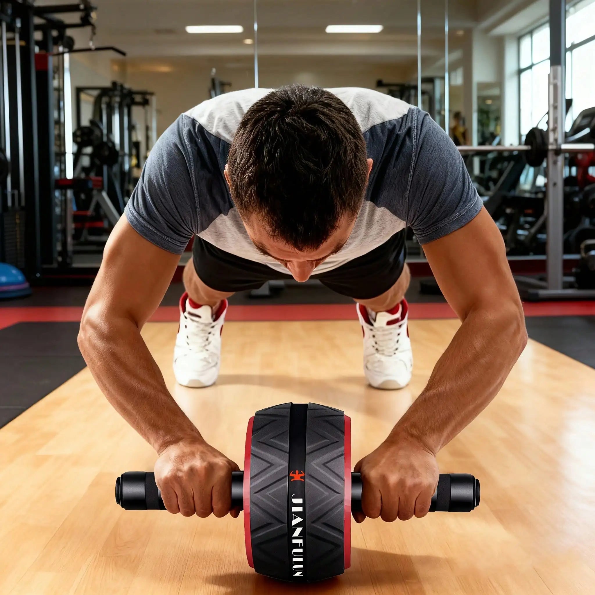 Ab Roller for Core & Chest Training | Compact Home Fitness Equipment – Wellness-Whirl