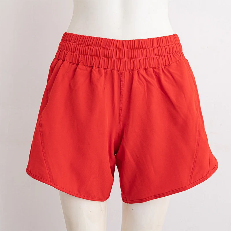 Women's Running Athletic Yoga Shorts High Waisted Gym Workout Pants Liner Quick Dry Cycling Shorts Joggings Clothes Clothing