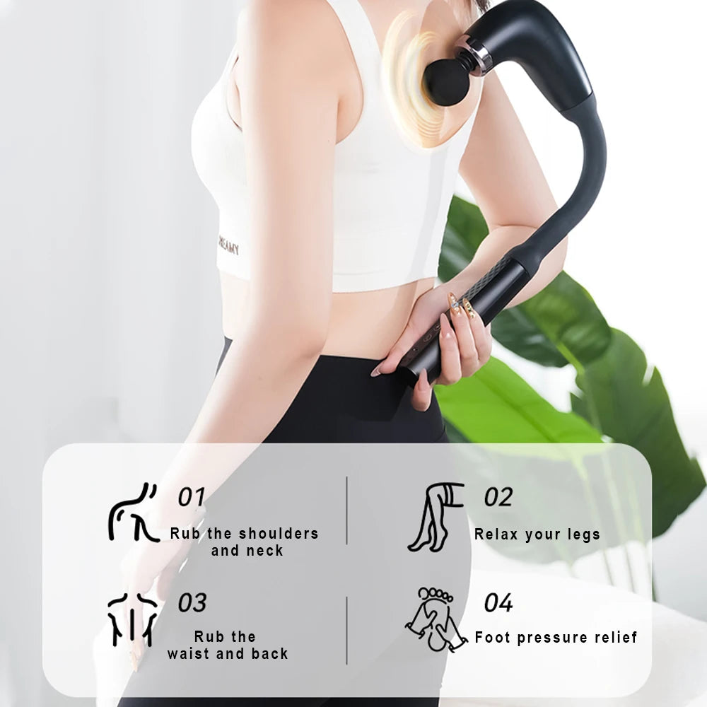 Rechargeable Handheld Massage Gun | 9 Modes & Intensity Levels