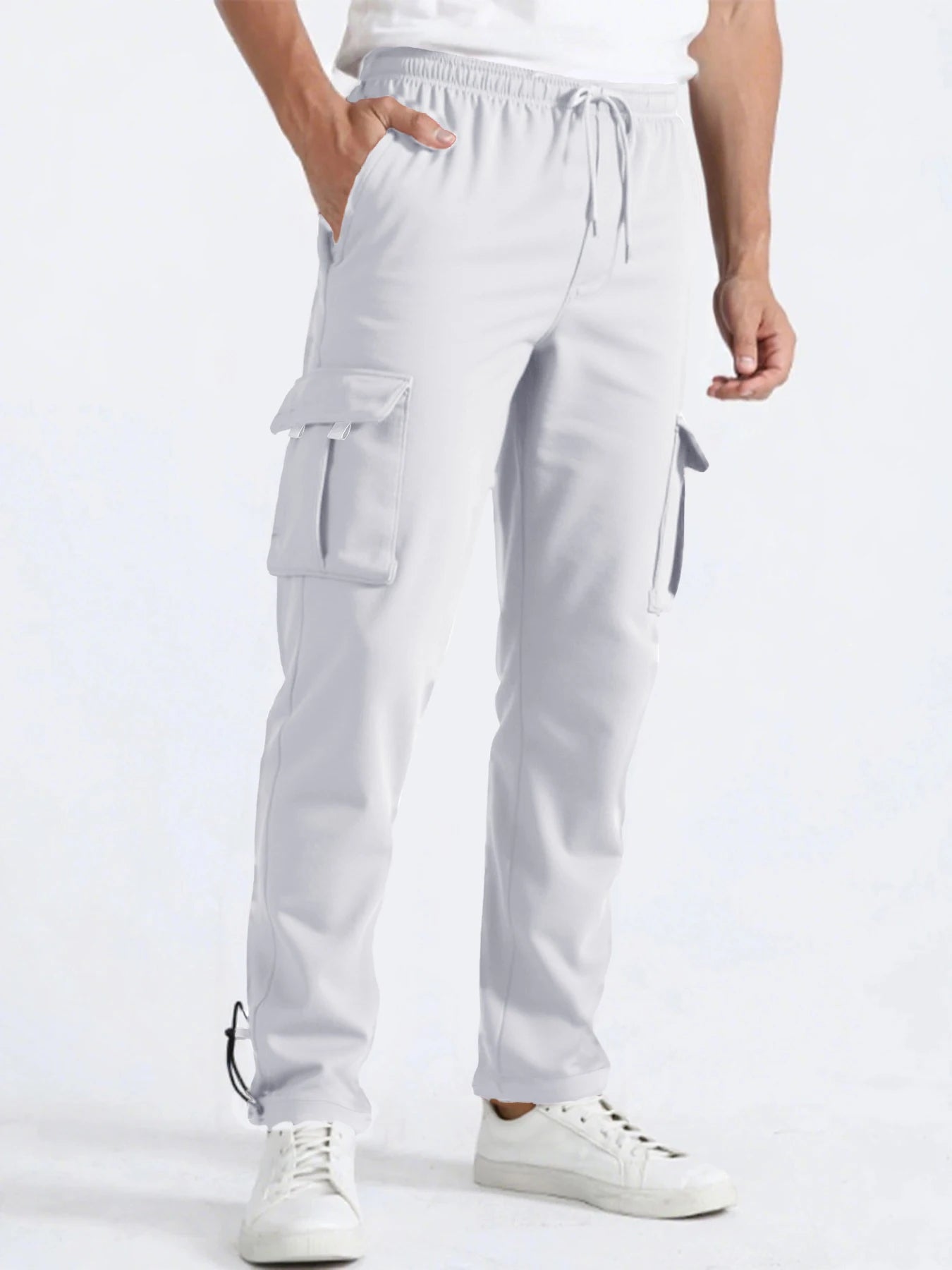 Men's Straight Fit Jogger Sweatpants | Loose Oversized Multi-Pocket β Wellness-Whirl