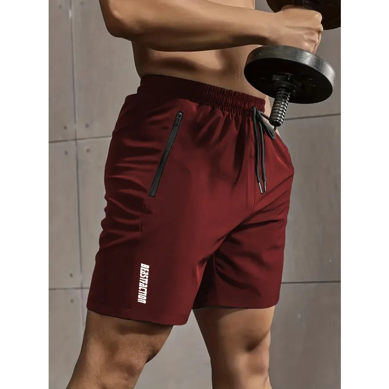 1 piece men's casual style comfortable shorts, summer fitness clothing, quick-drying comfortable shorts