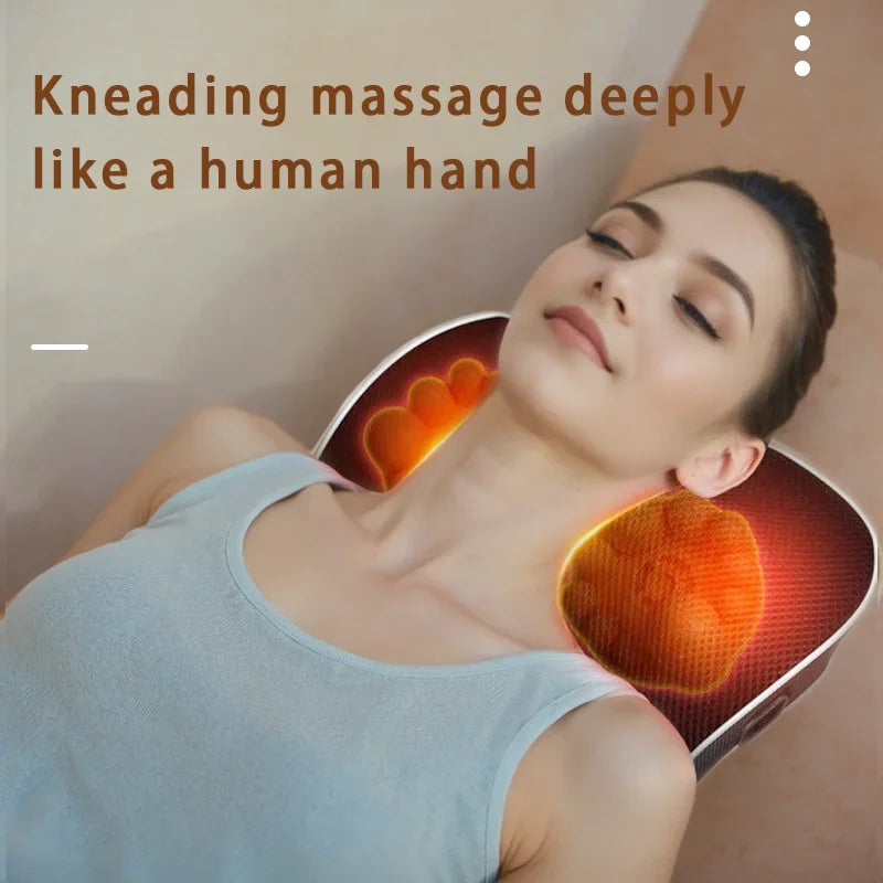 Electric Cervical Massage Pillow | Heated Kneading for Neck, Back & Shoulder β Wellness-Whirl