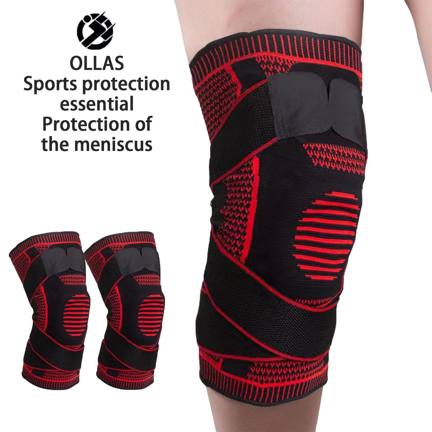 Knee Brace, Compression Straps
