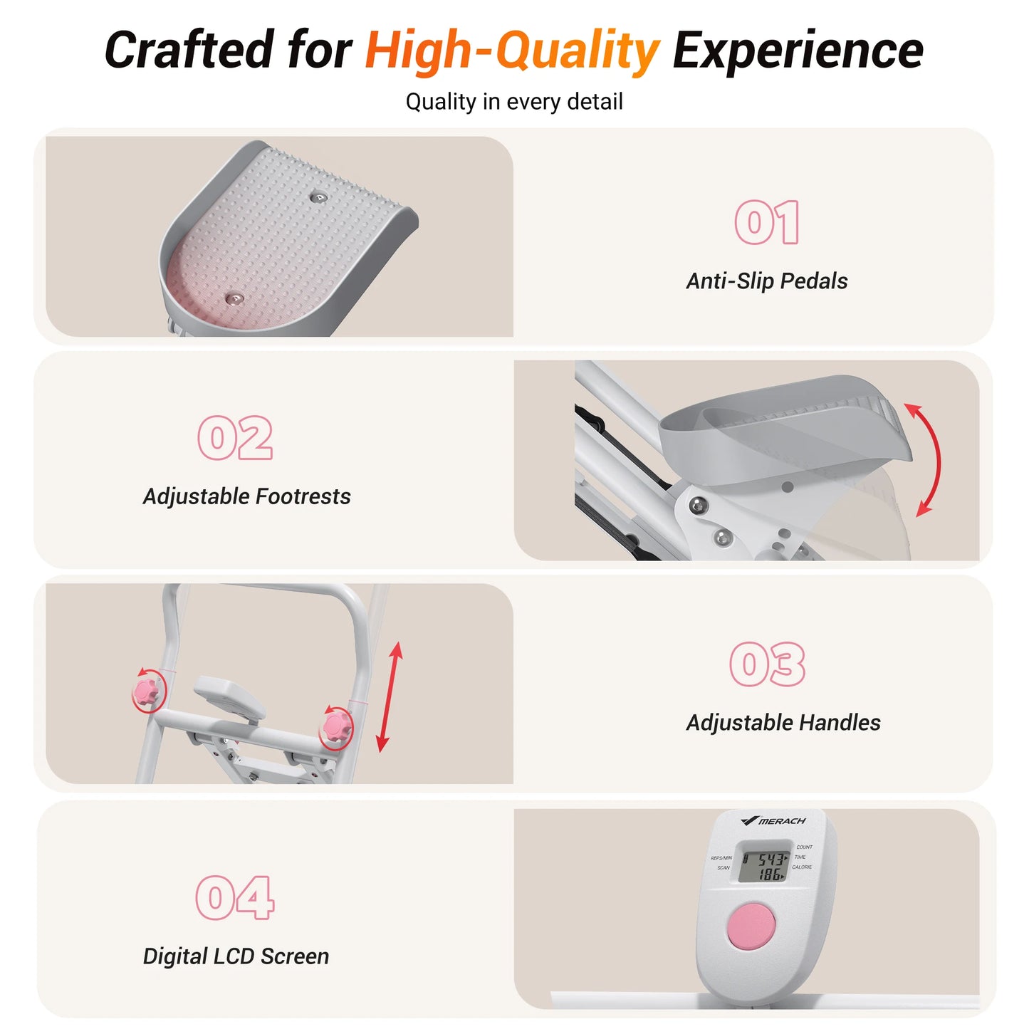 Stair Stepper for Home Gym Exercise New Version Vertical Climber Machine Full-Body Workout Compact Folding Cardio Stepper