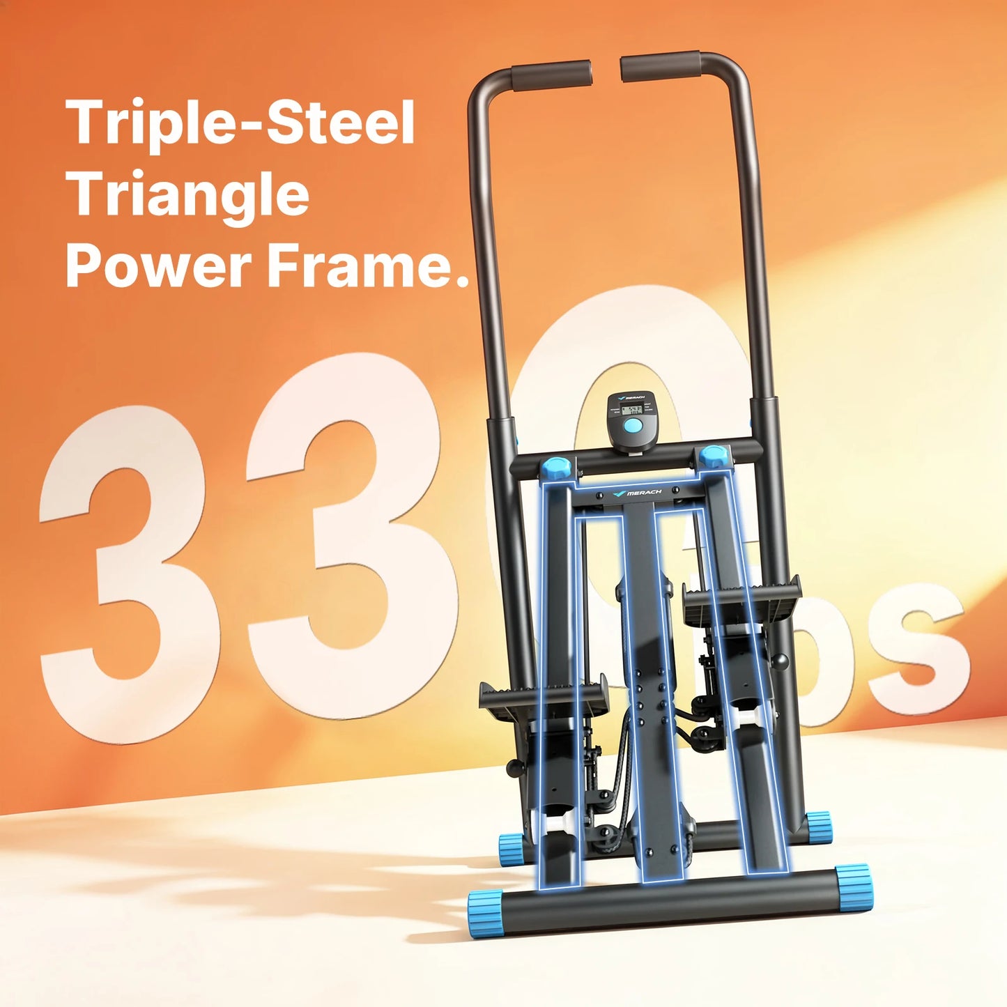 Stair Stepper Foldable Full Body Workout Silent Multi-functional Adjustable Fitness Climbing Machine for Home Use Exercise Running Sweating