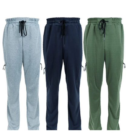 3 Pack Men's Fleece Lined Slim Fit Jogger Sweatpants | Zipper Pockets S-3XL – Wellness-Whirl