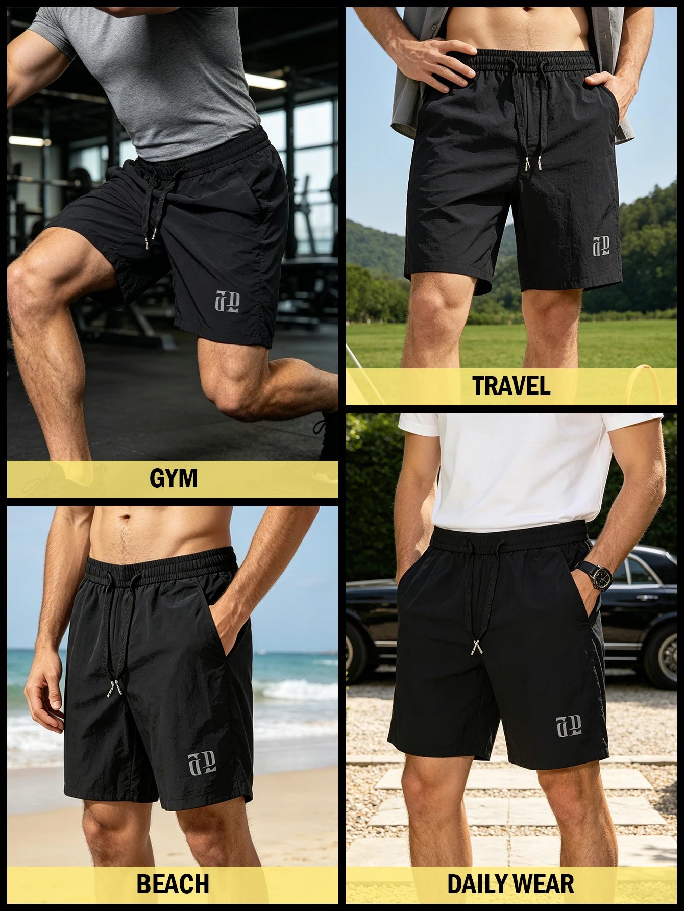 Men's Cargo Sweat Shorts Casual Sports Shorts, Drawstring Elastic Waistband Athletic Shorts,for Sports, Fitness, Jogging, Casual