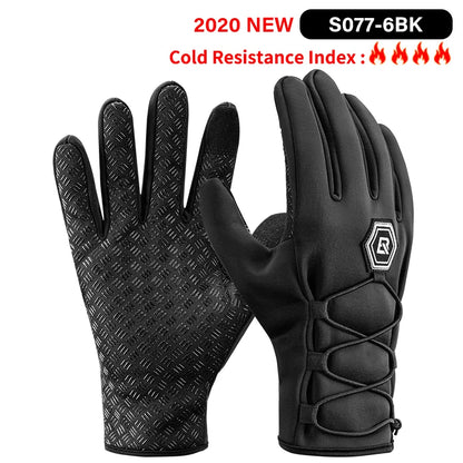 Winter Cycling Gloves | Windproof Full-Finger Fleece Gloves