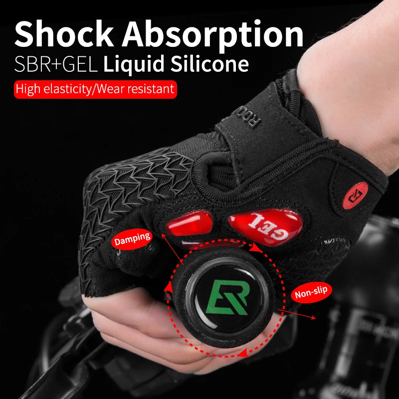 Cycling Gloves Half Finger Men Women Anti Slip Gel Pad Breathable Motorcycle MTB Road Bike Gloves Sports Bicycle Gloves