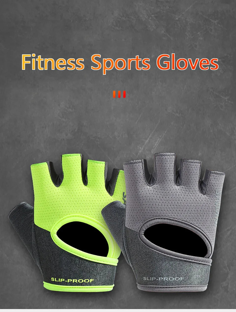 LOOGDEEL Half Finger Cycling Gloves Anti-slip Breathable Shockproof Wear-resistant Outdoor Fitness Boxing Running Unisex Gloves