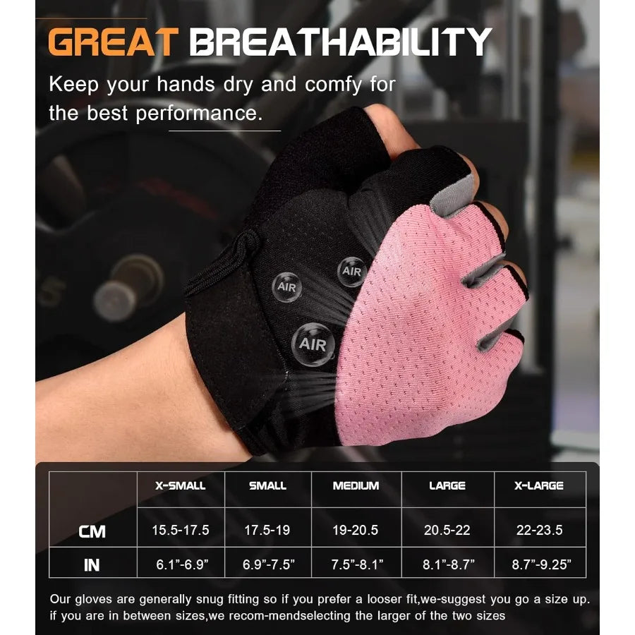 Fingerless Breathable Workout Gloves for Weightlifting Cycling Running and Outdoor Sports Enhanced Grip and Ventilation for Max