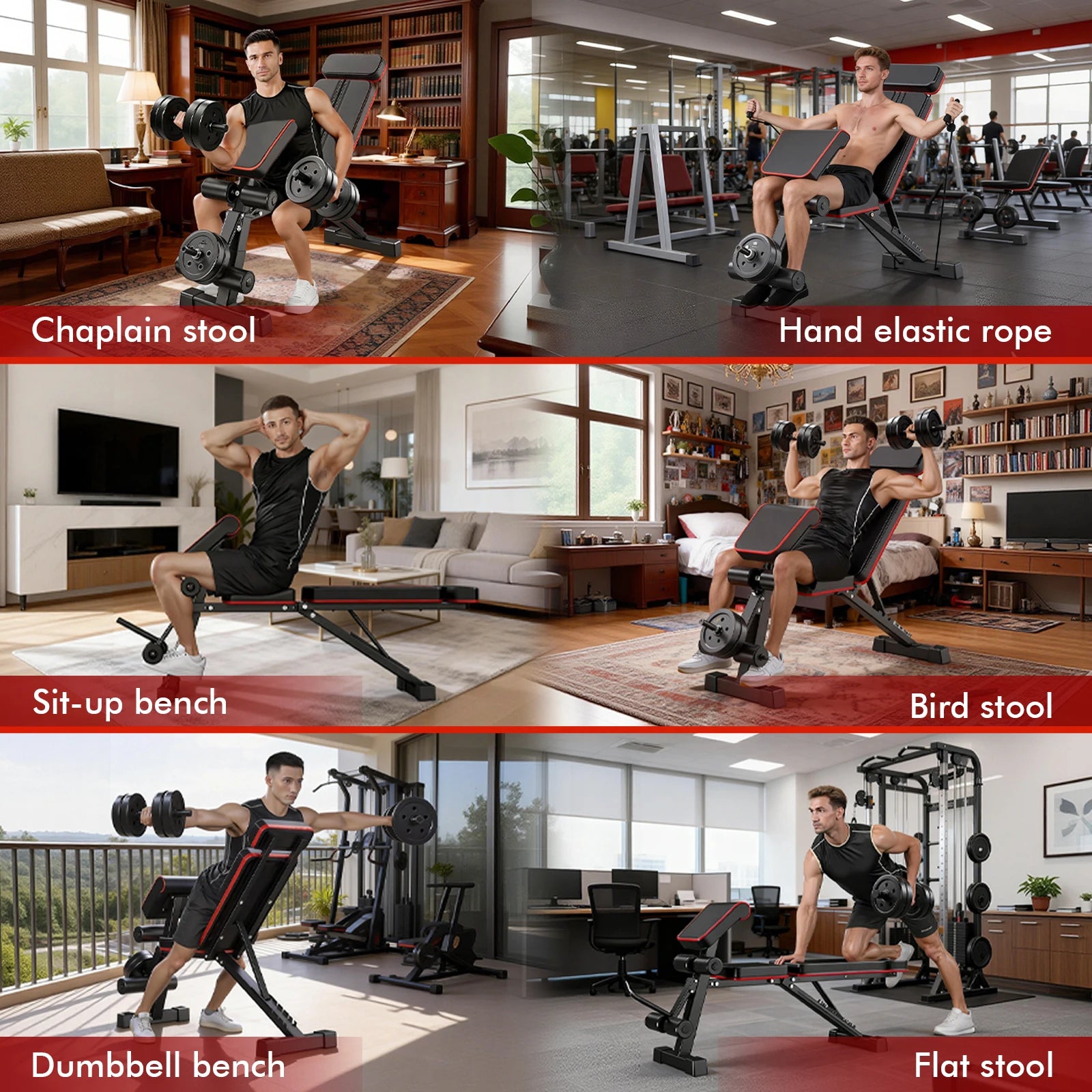 7-Level Foldable Weight Bench | Adjustable Incline Dumbbell Bench – Wellness-Whirl