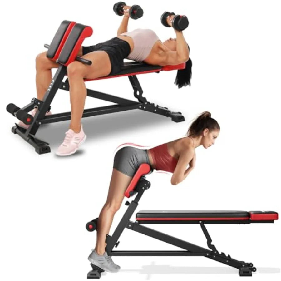 4-in-1 Roman Chair & Adjustable Weight Bench | Full Body Home Gym – Wellness-Whirl