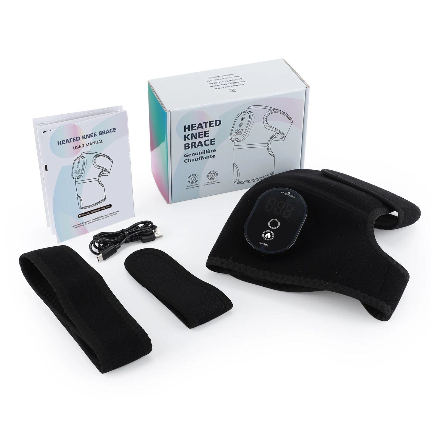 US Stock Knee Shoulder Elbow Vibration Massager Multifunctional Heating Knee Massager Knee Brace Protecter Heated Knee Leg Pad