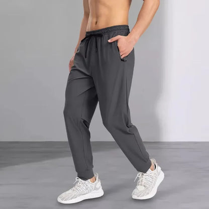 Men's Ice Silk Casual Sports Pants | Ultra-Thin Quick-Dry Elastic Trousers – Wellness-Whirl