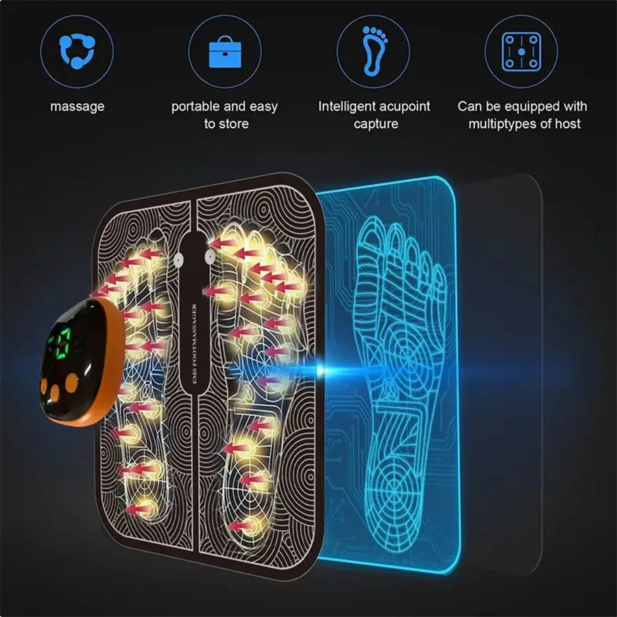 Foot & Back Massager with LCD Display & Remote | Wellness-Whirl