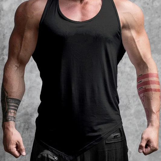 Men sports Tank vests Quick-dry Breathable Fitness Sleeveless Vests Bodybuilding Gym T shirt men undershirt pullover Loose Tops