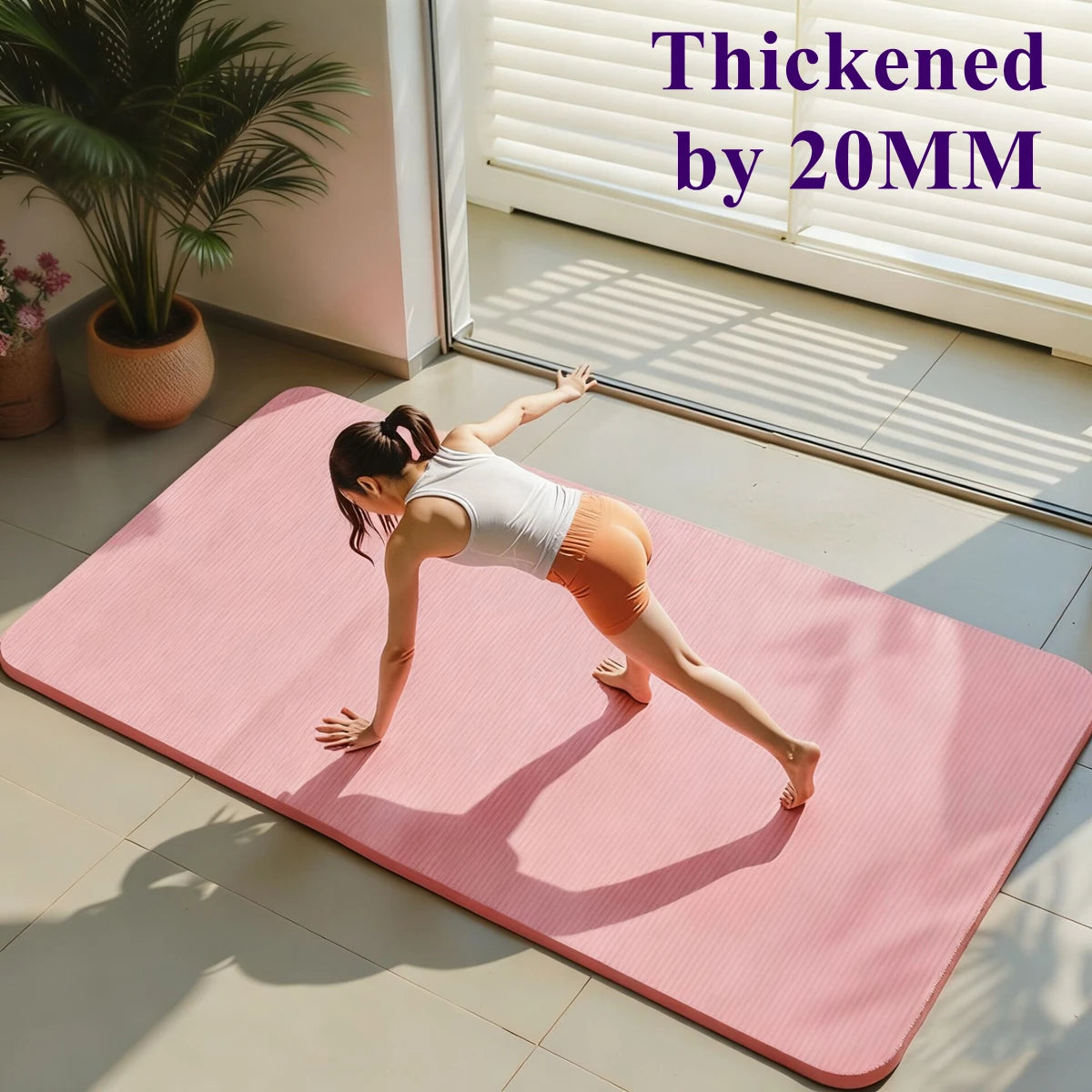 20mm Thick NBR Yoga Mat | Non-Slip Moisture-Proof Outdoor Exercise Mat – Wellness-Whirl