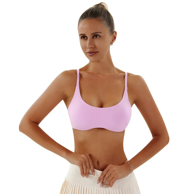 Women's Padded Sports Bra | Hollow Back Yoga & Gym Fitness Vest Top