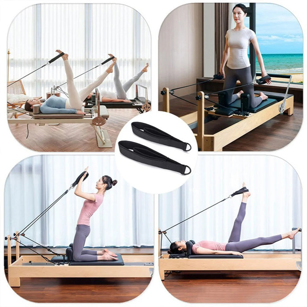2PCS Pilates Straps Fitness D-Ring ,Yoga Strap Exercise Accessories for Home Gym Workouts