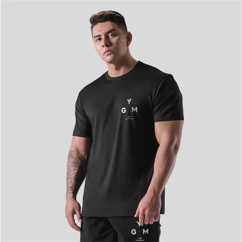 Men's Cotton Gym T-Shirt | Fitness Bodybuilding Tee
