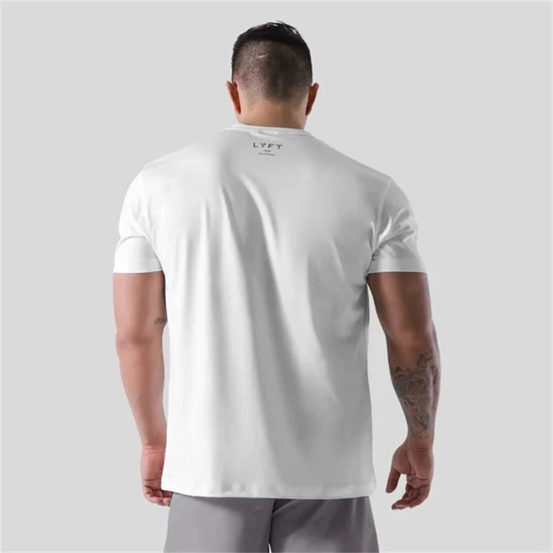 Men's Cotton Gym T-Shirt | Fitness Bodybuilding Tee