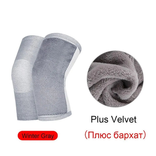 1 Pair Winter Warm Knee Pads Bamboo Charcoal Protective Gear for Women Kneepad Support for Spring Running