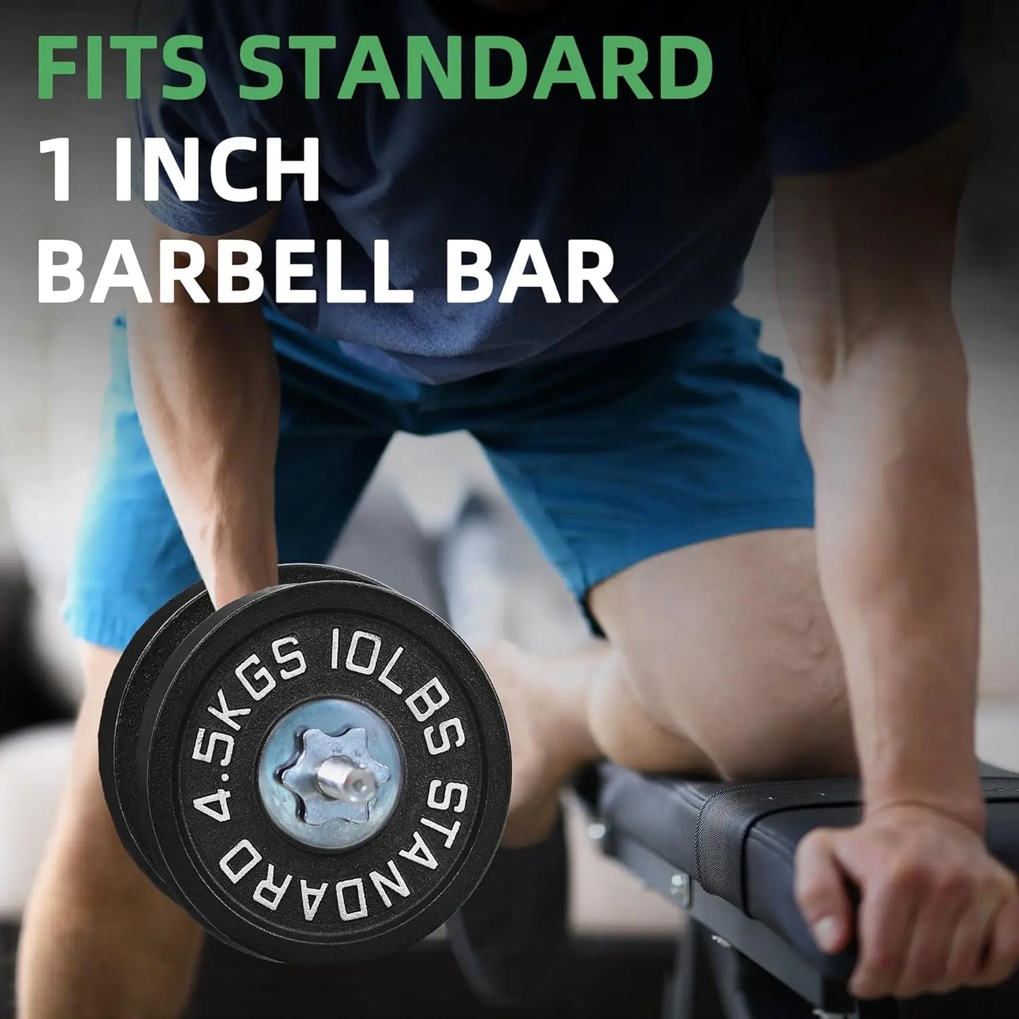 Standard 1-Inch Barbell Weight Plates 2.5–45LB | Home Gym