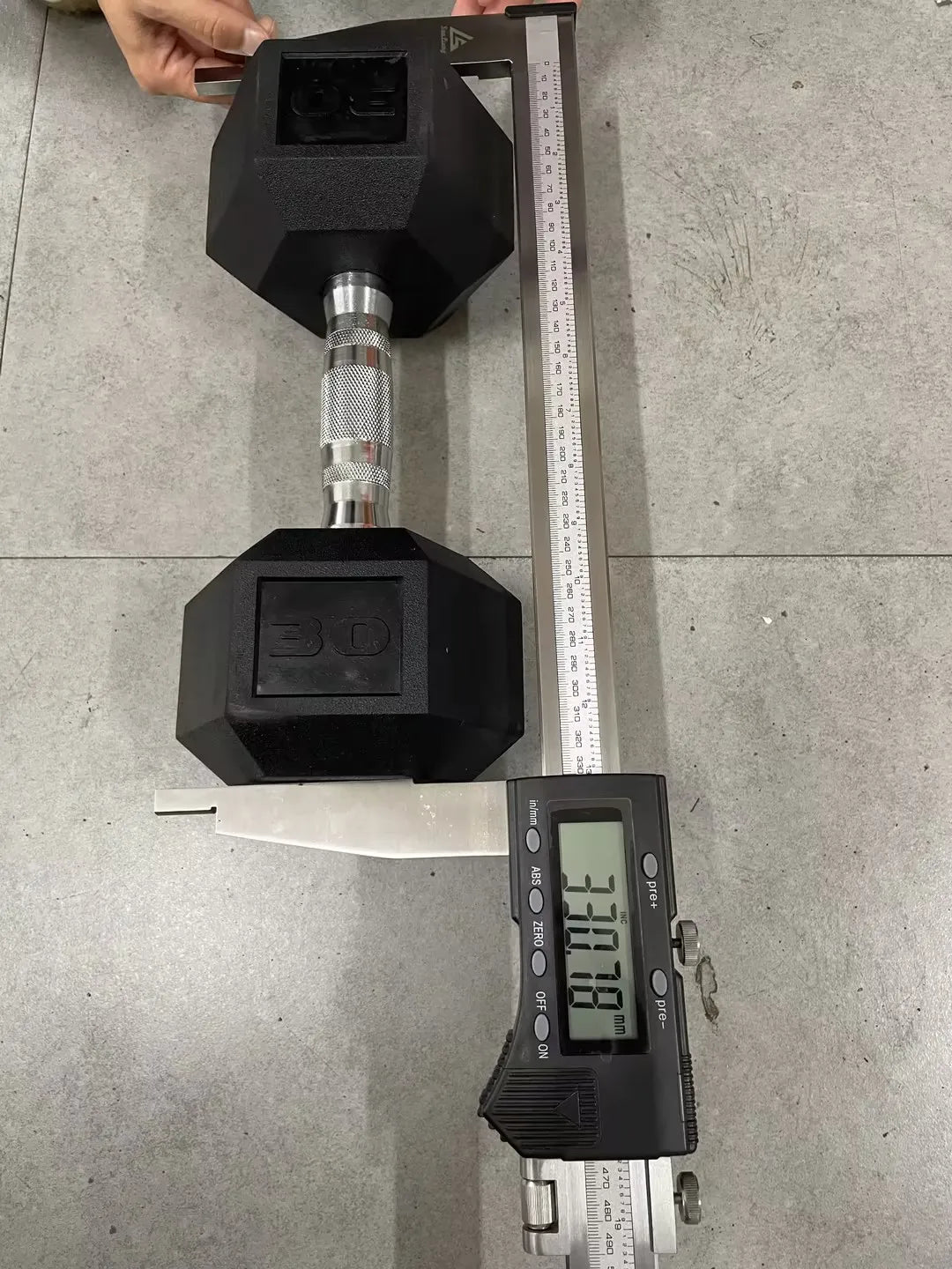 Rubber Hex Dumbbell Hand Weight, 30-75LB Dumbbells Rubber Coated Cast Iron Hex Black Dumbbells, Weights Dumbbells Set,1Pair/2Pcs