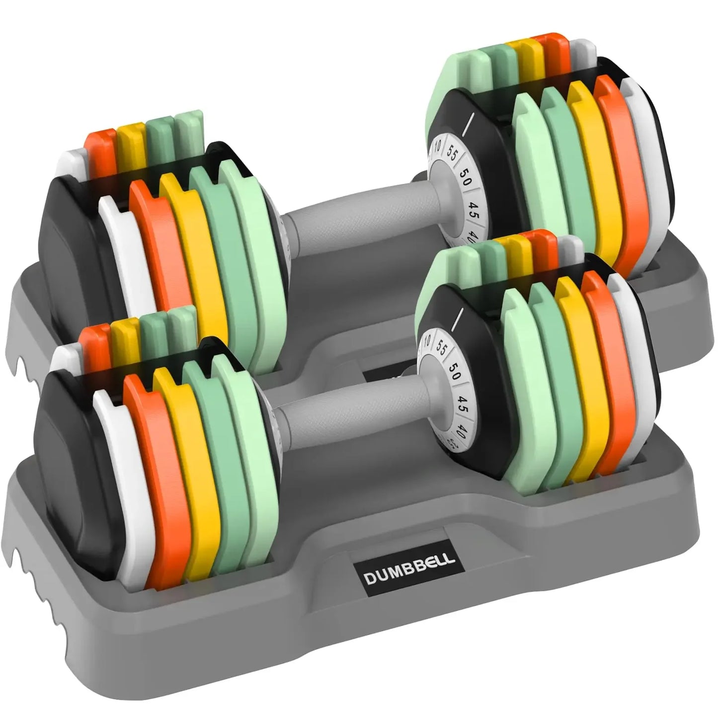 25/55 lbs Pair Adjustable Dumbbell Set, for Men and Women in Home