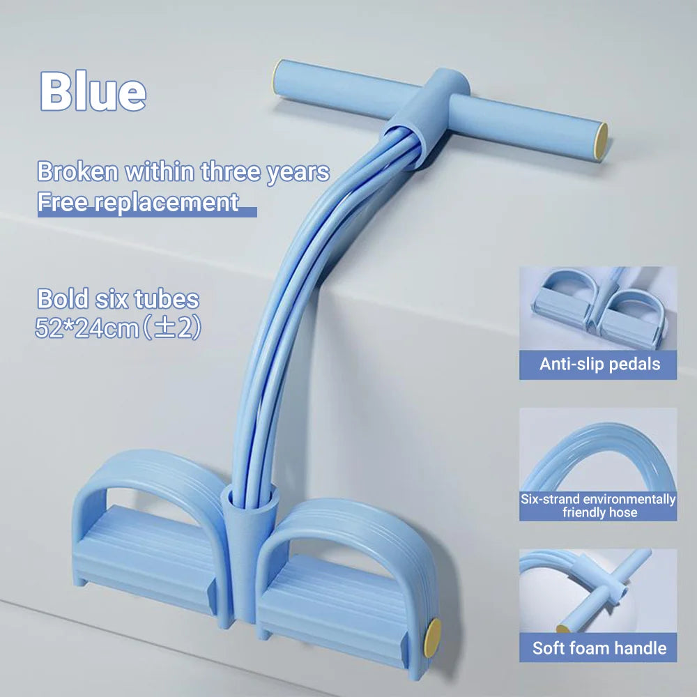 6-Tube Resistance Multi Function Tension Rope 6-Tube Elastic Yoga Pedal Puller
