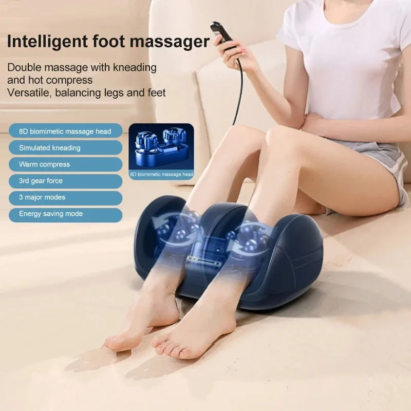 Extra Large Electric Foot Massager | Hot Compress Shiatsu Kneading Leg Roller – Wellness-Whirl