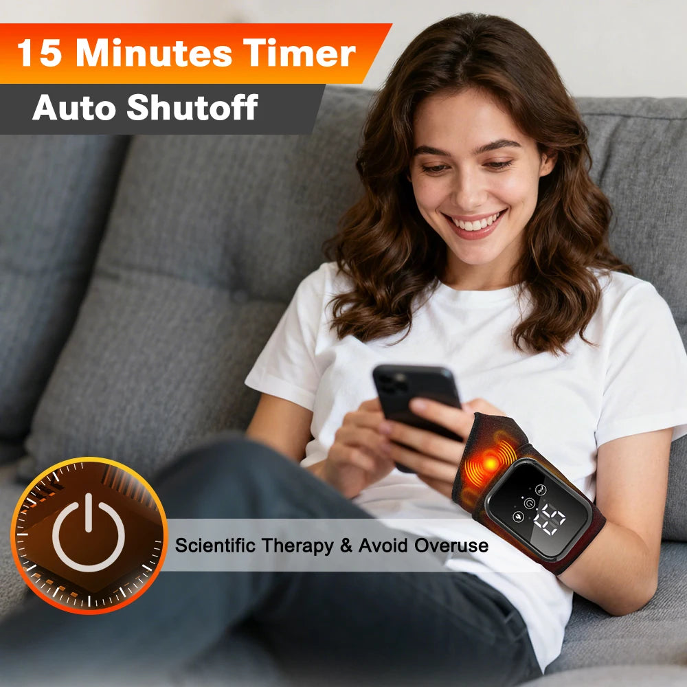 Electric Heating Wrist Massager , Relieves Tenosynovitis Carpal Tunnel Fatigue Relief