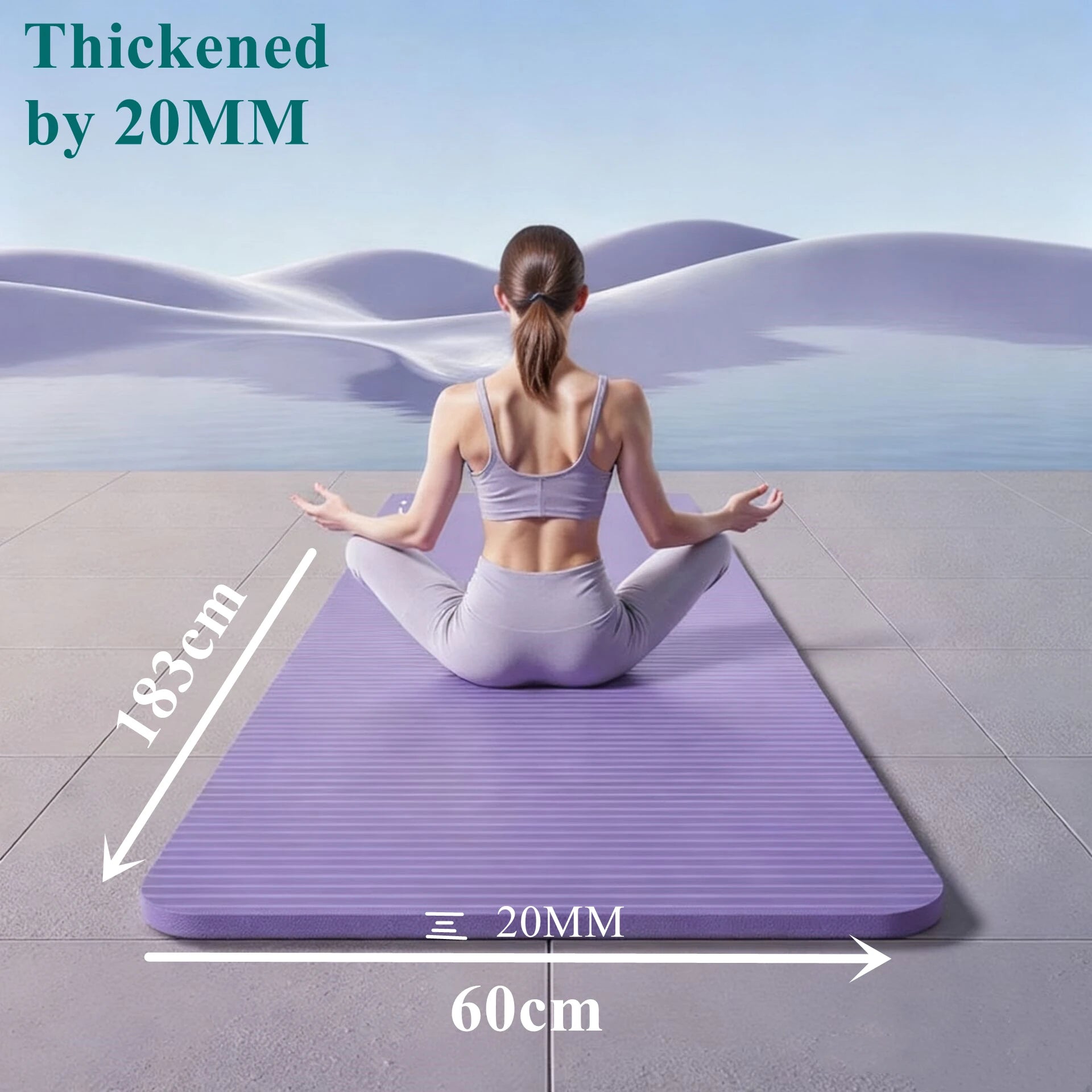 20mm Thick NBR Yoga Mat | Non-Slip Moisture-Proof Outdoor Exercise Mat – Wellness-Whirl