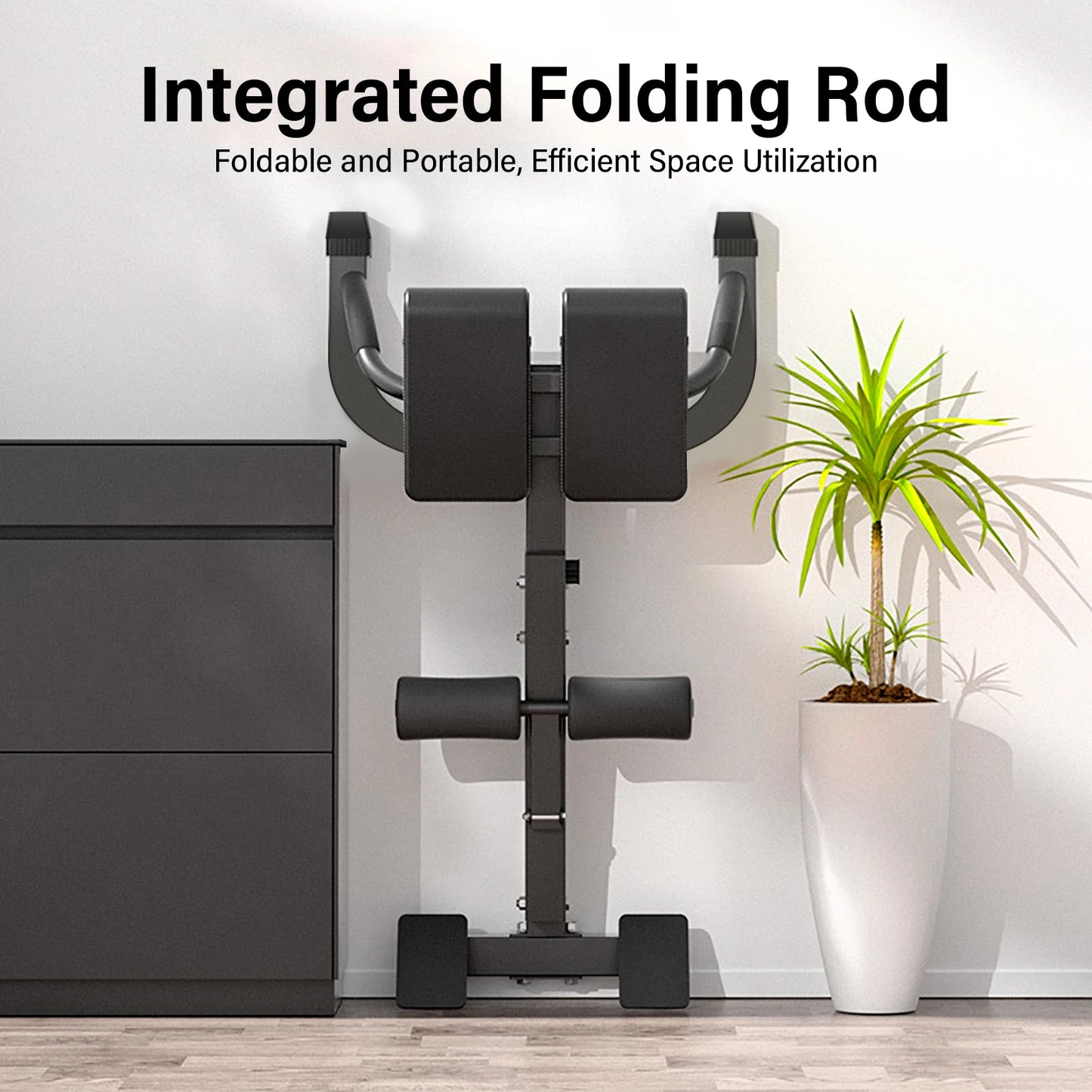 Multifunctional Roman Chair, Back Hyperextension Bench, Foldable Sit Up Bench for Ab Gluteal Muscle,