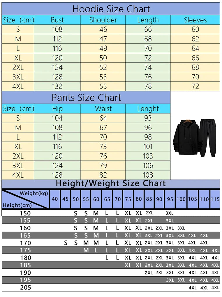 2025 Men's Vintage Sport Tracksuit Set College Style Hoodie and Classic Joggers Fall Winter Daily Training Sweatshirt Sweatpants