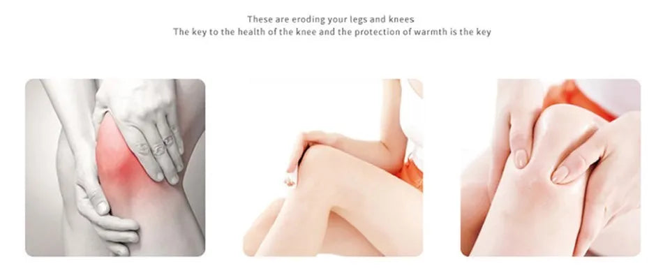 1 Pair Winter Warm Knee Pads Bamboo Charcoal Protective Gear for Women Kneepad Support for Spring Running