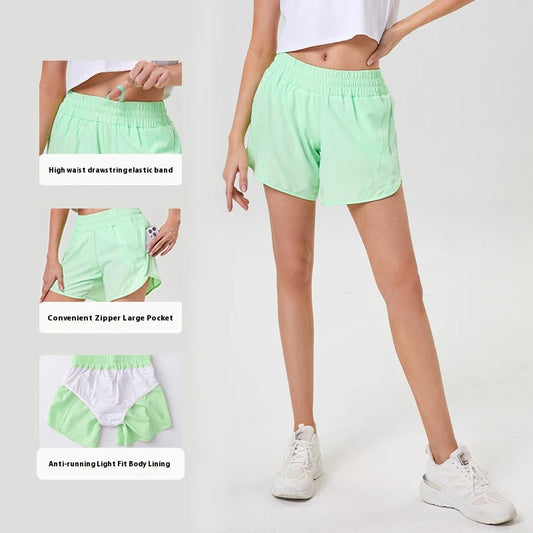 Women's Running Athletic Yoga Shorts High Waisted Gym Workout Pants Liner Quick Dry Cycling Shorts Joggings Clothes Clothing