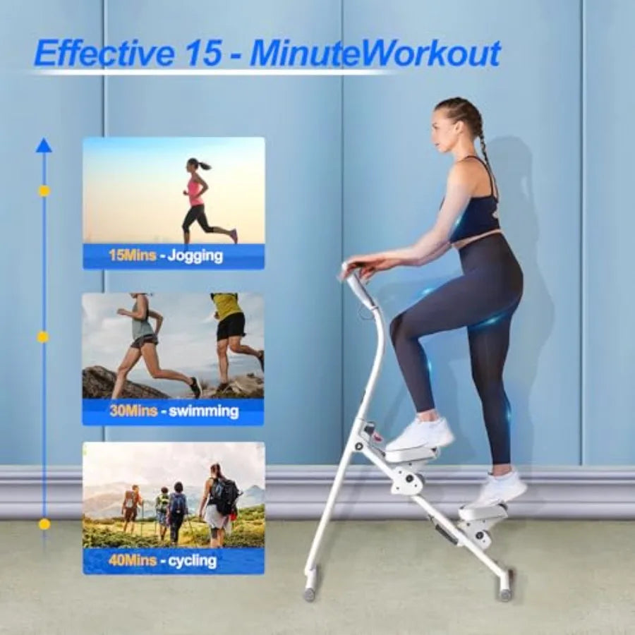Stair Stepper for Home Gym, Folding Vertical Climber Workout Machine for Full-Body Workout,  Cardio Exercise Climber with Adjust